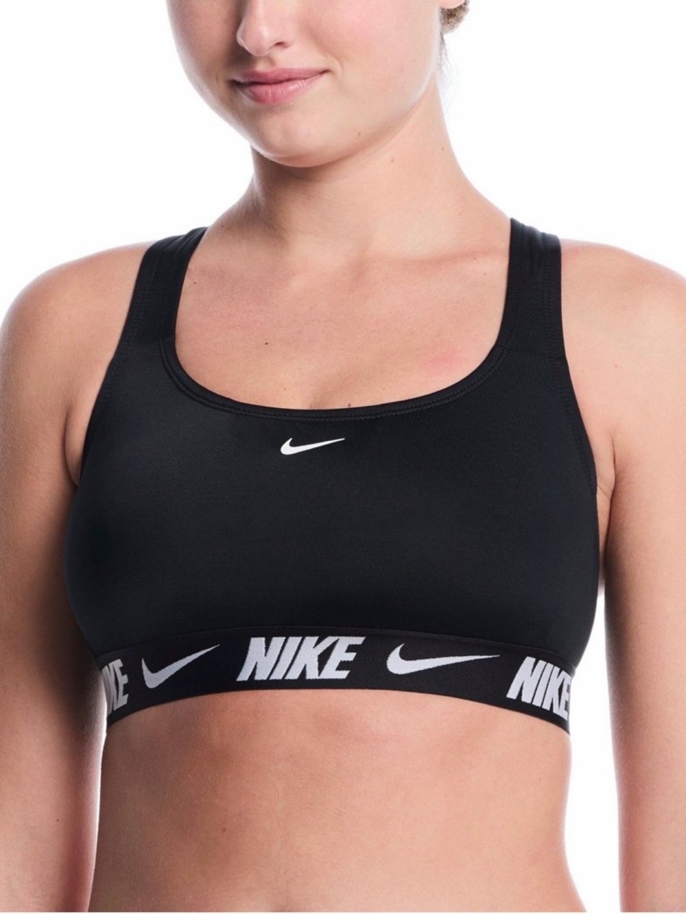 Nike Woman’s Logo Tape Racerback Sports Bra/Bikini Top- Size L - New With Tags